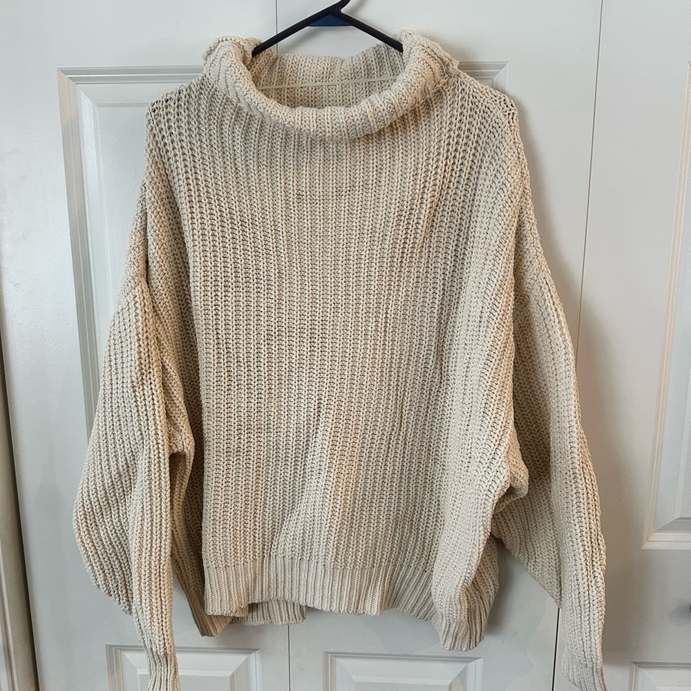 Free people Cozy Cream Turtleneck Sweater